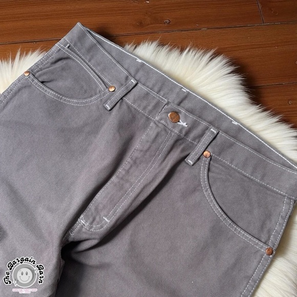 Wrangler 13MWZ Gray Work Jeans 33x36 Cowboy Cut Original Fit Vintage Mexico - Picture 3 of 7
